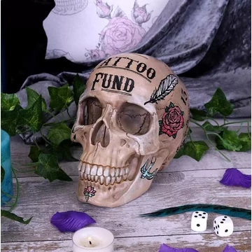 Koponya Persely - Tattoo Fund 14 cm
