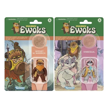 Star Wars: Ewoks Vintage Collection Akciófigurák - Wicket W Warrick & Kneesaa 10 cm