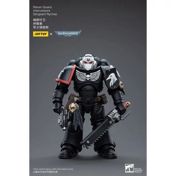 Warhammer 40k Akciófigura - 1/18 Raven Guard Intercessors Sergeant Rychas 12 cm