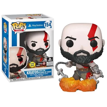 Playstation POP! Games Figura - Kratos 9 cm #154 (VAULTED) + Ajándék védőtok