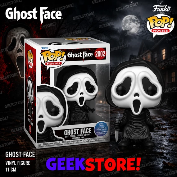 Sikoly Funko POP! Movies Vinyl Figura – Ghost Face (Ülő póz) 9 cm
