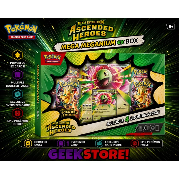 Pokémon TCG: Mega Evolution - Ascended Heroes - ex Box (MEGANIUM)