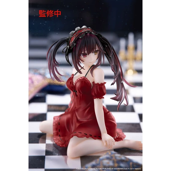 Date A Live V Desktop Cute PVC Szobor - Kurumi Tokisaki Nightwear Ver. Renewal 13 cm