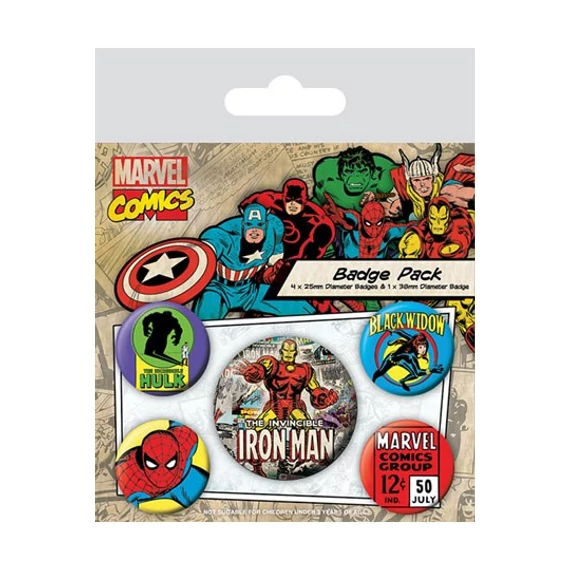 Marvel Comics – Iron Man kitűző szett (5 db-os )