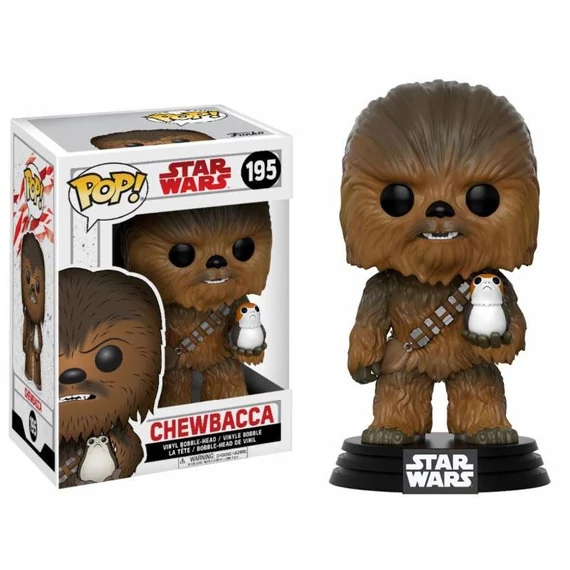 x_fk14748 Star Wars Episode VIII POP! Vinyl Bobble-Head Chewbacca & Porg 9 cm