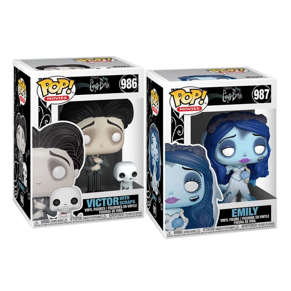 Corpse Bride Funko POP! Movies Vinyl Figura - Victor & Emily Bundle 9 cm