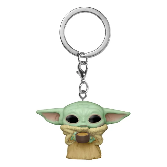 Star Wars The Mandalorian Pocket POP! Kulcstartó - The Child w/Cup 4cm