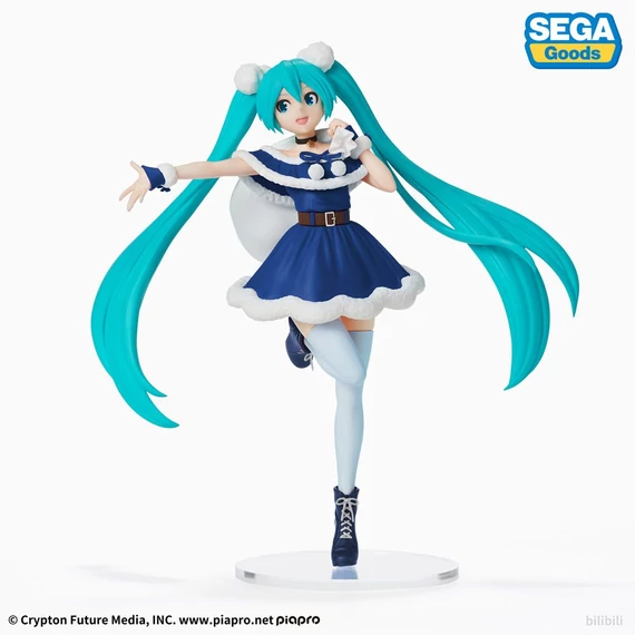 Hatsune Miku SPM PVC Szobor - Christmas 2020 Blue 22 cm