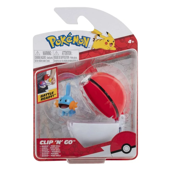 Pokémon Clip&apos;n&apos;Go Figura - Mudkip & Poké Labda