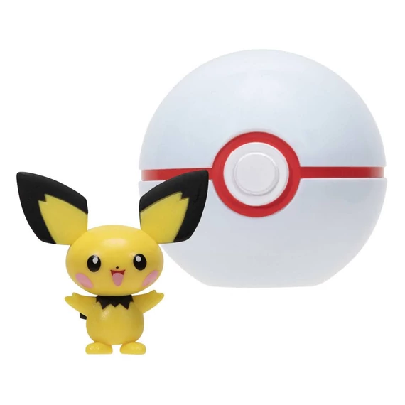 Pokémon Clip'n'Go Figura - Pichu & Poké Labda