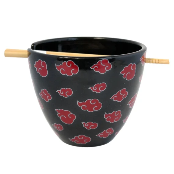 Naruto Ramen Tál Evőpálcikával - Akatsuki Logo