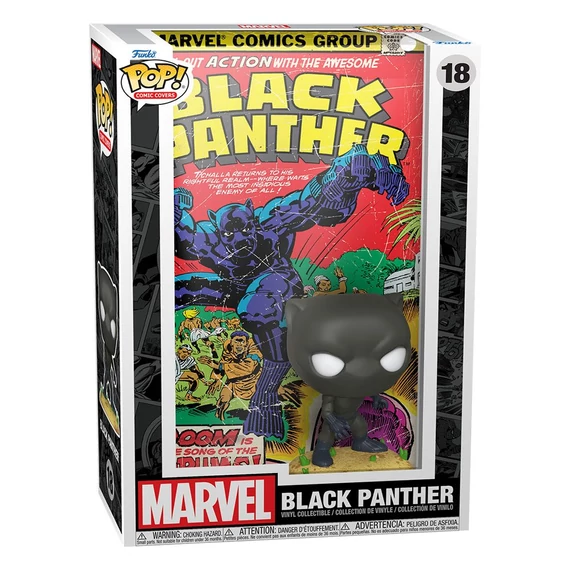 Marvel Comics POP! Comic Cover Vinyl Figura - Black Panther 9 cm