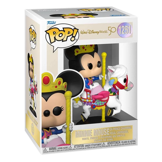 Walt Disney World 50th Anniversary Funko POP! Vinyl Figura - Minnie Mouse on Prince Charming Regal Carrousel 9 cm
