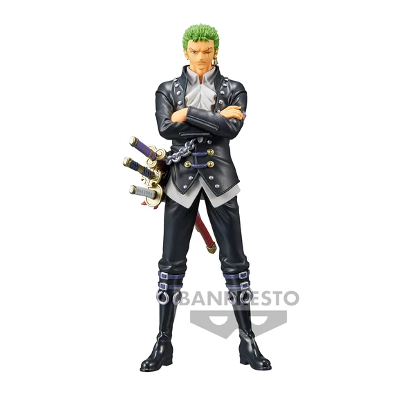 One Piece DXF Grandline Men PVC Szobor - Roronoa Zoro 17 cm