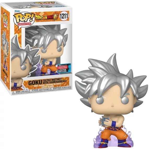 Dragon Ball Super Funko POP! Figura - Ultra Instinct Son Goku with Kamehameha (Metallic - Exclusive)