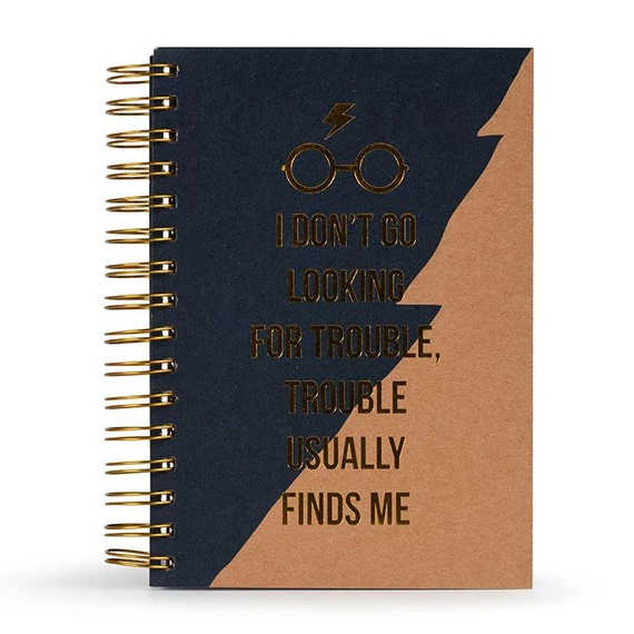 Harry Potter Premium A5 Jegyzetfüzet - Trouble Usually Finds Me