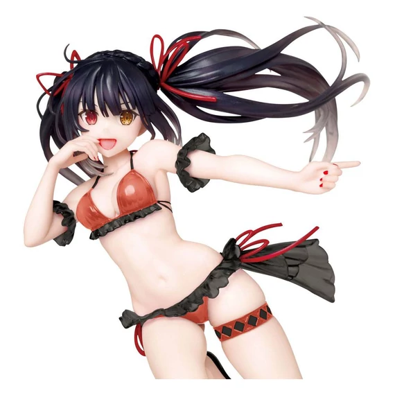 Date A Bullet Coreful PVC Szobor - Kurumi Tokisaki Swimsuit Ver. Renewal 20 cm