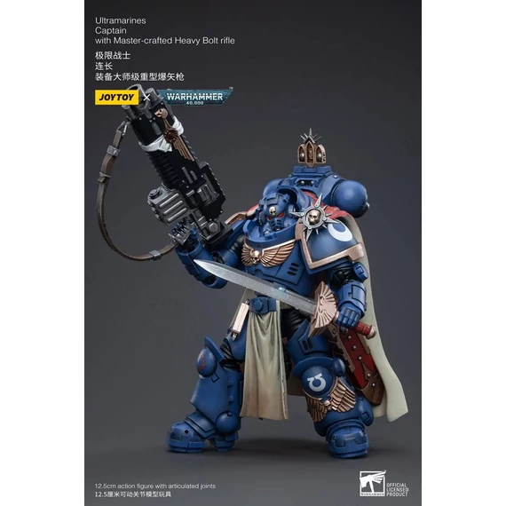 Warhammer 40k Akciófigura - 1/18 Ultramarines Captain with Master-Crafted Heavy Bolt Rifle 12 cm