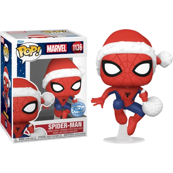 Spider-Man Funko POP! Figura - Spider-Man in Santa Hat (Exclusive) #1136
