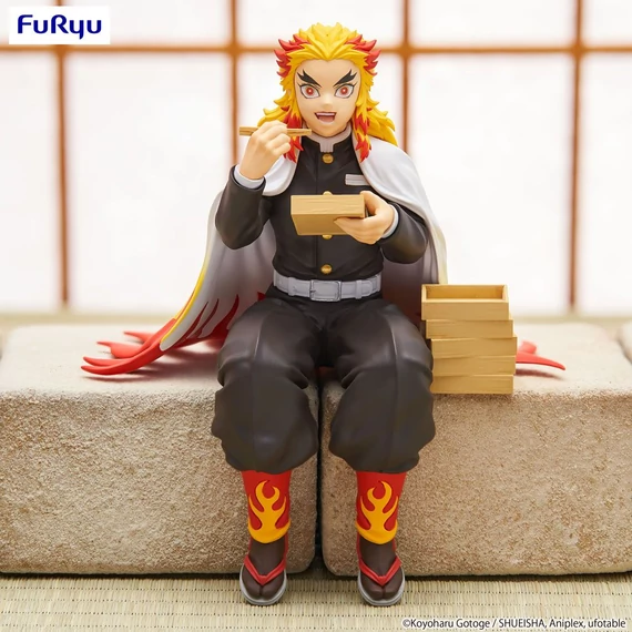 Demon Slayer: Kimetsu no Yaiba Noodle Stopper PVC Szobor - Kyojuro Rengoku 14 cm