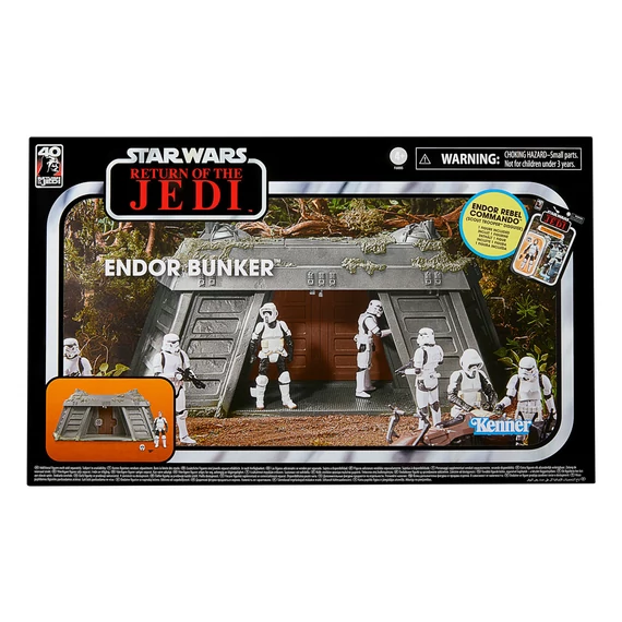 Star Wars Episode VI Vintage Collection Játékkészlet - Endor Bunker with Endor Rebel Commando (Scout Trooper Disguise)
