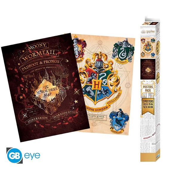 Harry Potter poszter szett - Crest & Marauders (52x38cm)