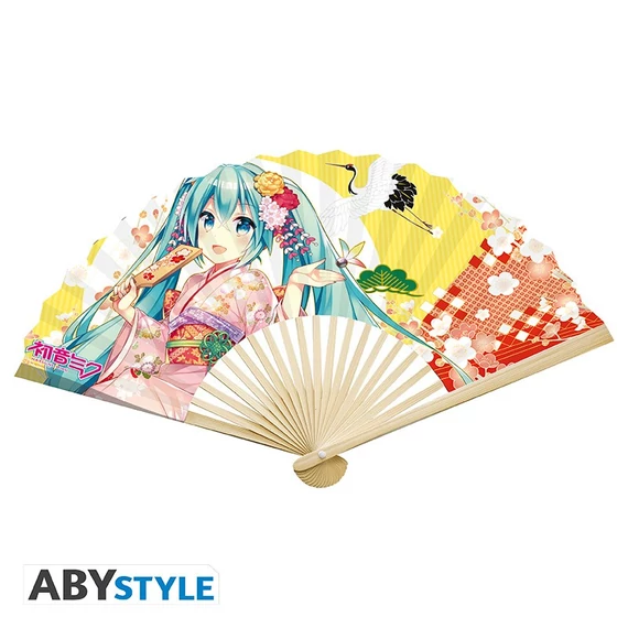 Hatsune Miku Legyező - Hatsune Miku & Twins Kimono