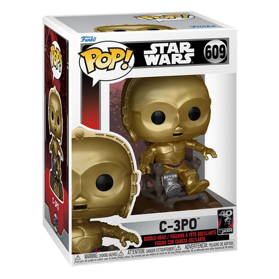 Star Wars Return of the Jedi 40th Anniversary Funko POP! Vinyl Figura - C3P0 in chair 9 cm #609