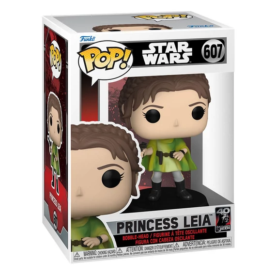 Star Wars Return of the Jedi 40th Anniversary Funko POP! Vinyl Figura - Leia (BH) 9 cm #607