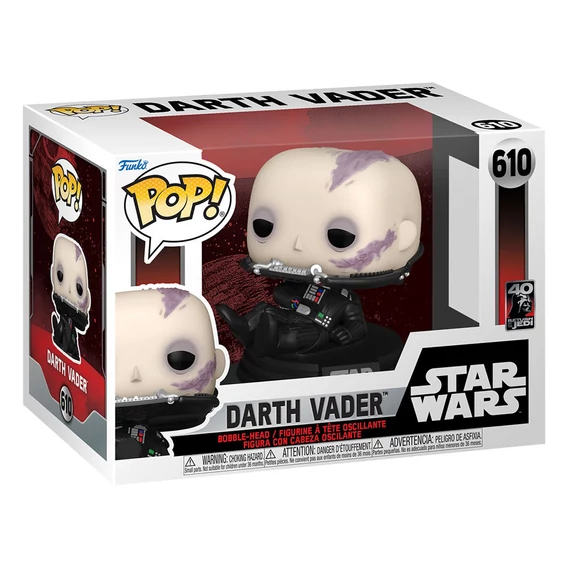 Star Wars Return of the Jedi 40th Anniversary Funko POP! Vinyl Figura - Darth Vader (Unmasked) 9 cm #610
