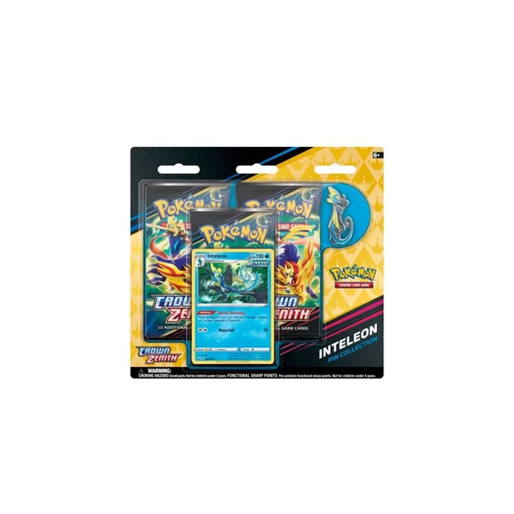 Pokémon TCG Sword & Shield 12.5 Crown Zenith - Inteleon Pin Collection 3-Pack