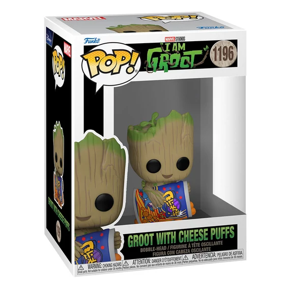 I Am Groot POP! Vinyl Figura - Groot with Cheese Puffs 9 cm #1196