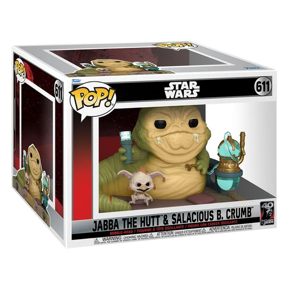 Star Wars 40th Anniversary Movie Moment Funko POP! Figura - Jabba with Salacious 9 cm #611