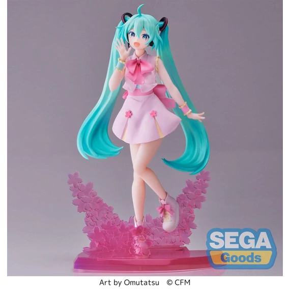 Hatsune Miku Luminasta PVC Szobor - Sakura Miku Omutatsu Ver. 21 cm
