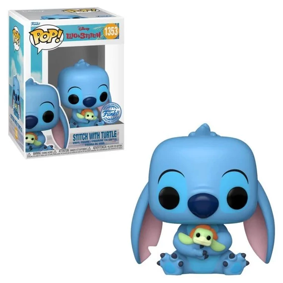 Lilo & Stitch Funko POP! Disney Figura - Stitch with Turtle 9 cm (Exclusive) #1353