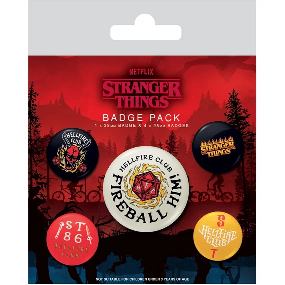 Stranger Things Kitűzők - Hellfire Club