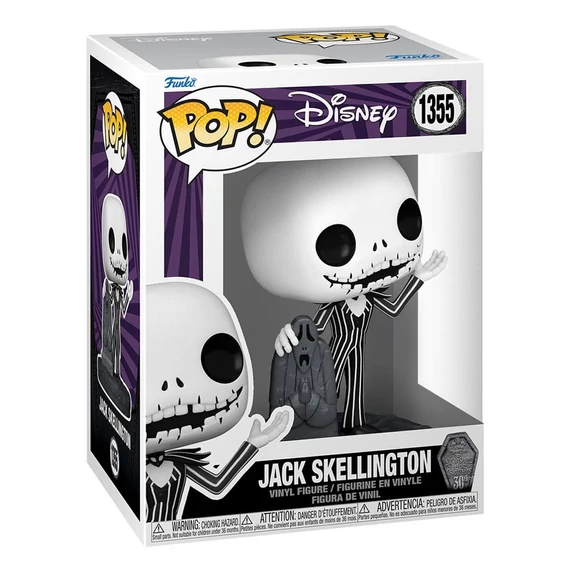 Nightmare Before Christmas 30th Funko POP! Disney Vinyl Figura - Jack Skellington w/Gravestone 9 cm