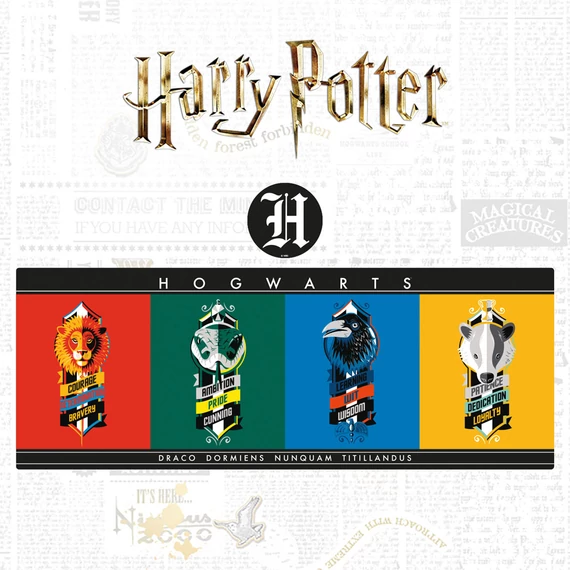 Harry Potter Egérpad és Poháralátét Szett - Houses