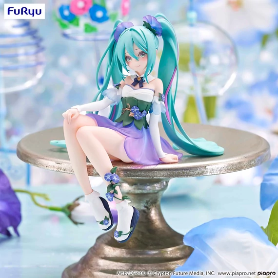 Hatsune Miku Noodle Stopper PVC Szobor - Miku Flower Fairy Morning Glory 14 cm