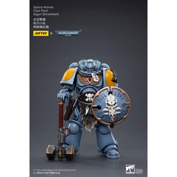 Warhammer 40k Akciófigura - 1/18 Space Wolves Claw Pack Sigyrr Stoneshield 12 cm
