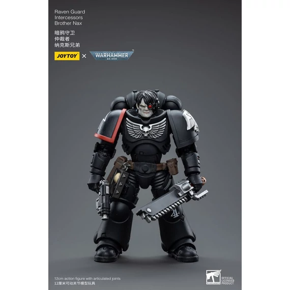 Warhammer 40k Akciófigura - 1/18 Raven Guard Intercessors Brother Nax 12 cm