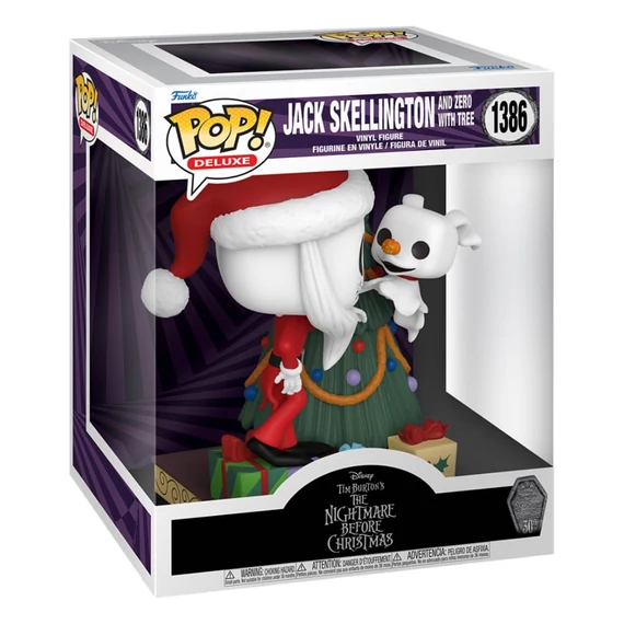 Nightmare Before Christmas 30th Deluxe Funko POP! Disney Vinyl Figura - Jack & Zero with Tree 9 cm #