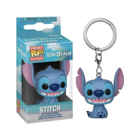 Lilo & Stitch Pocket POP! Kulcstartó - Stitch 4 cm