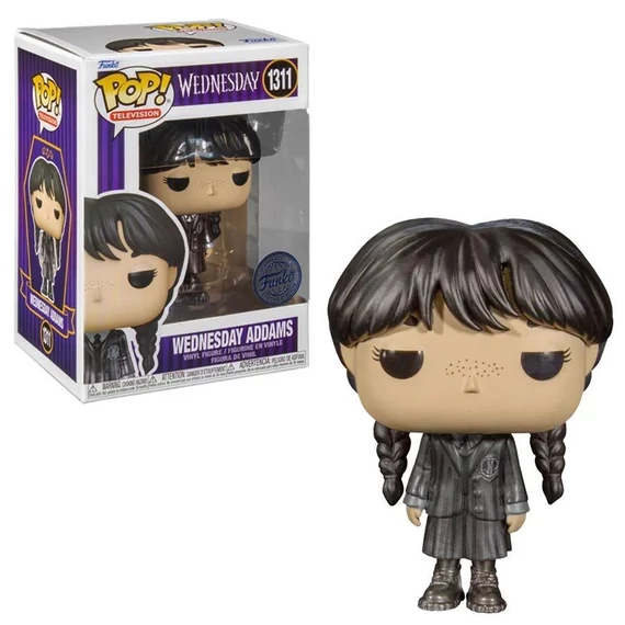 Wednesday POP! TV Vinyl Figura - Wednesday Addams 9 cm (Metallic - Exclusive) #1311