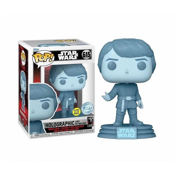 Star Wars: Return of the Jedi Funko POP! Vinyl Figura - Holographic Luke Skywalker 9 cm (GITD Exclus