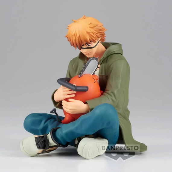 Chainsaw Man Relax Time Szobor - Denji & Pochita 9 cm