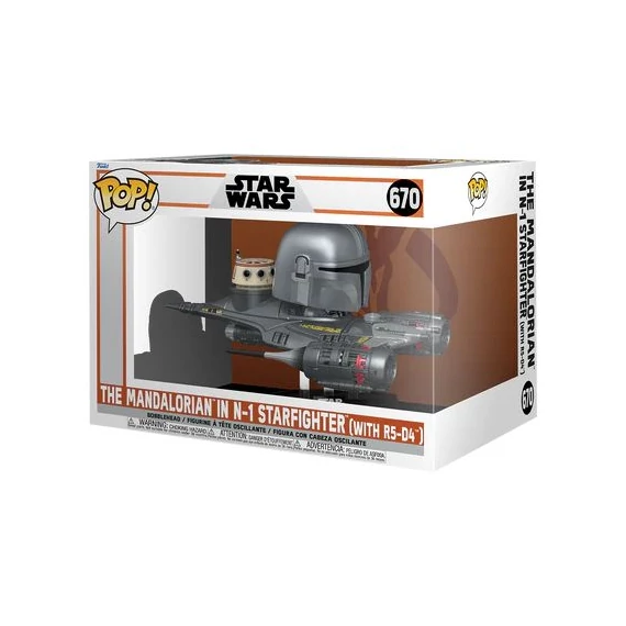 The Mandalorian Funko POP! Rides Star Wars Figura - Mandalorian in N1 Starfighter 9 cm #670