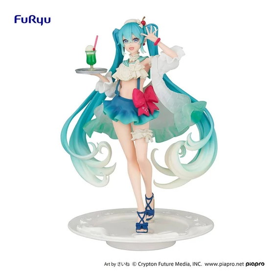 Hatsune Miku SweetSweets Series PVC Szobor - Hatsune Miku Melon Soda Float 18 cm