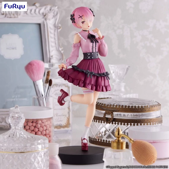 Re:Zero Starting Life in Another World Trio-Try-iT PVC Szobor - Ram Girly Outfit Pink 21 cm