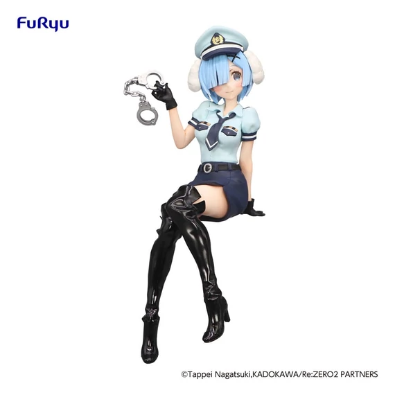 Re:Zero Noodle Stopper PVC Szobor - Rem Police Officer Cap with Dog Ears 14 cm
